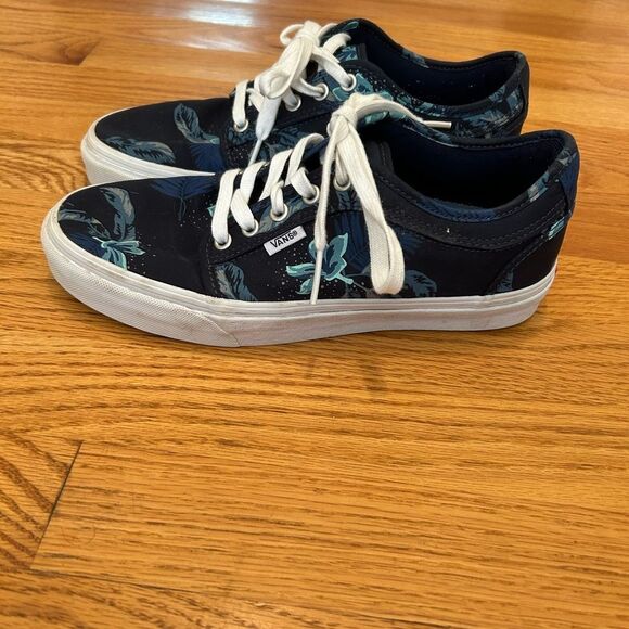 Vans Blue Floral Ultracush Pro Sneakers Size M 7.5. W 9 - Picture 2 of 11